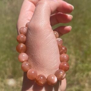 Beautiful Peach Moonstone Bracelet!